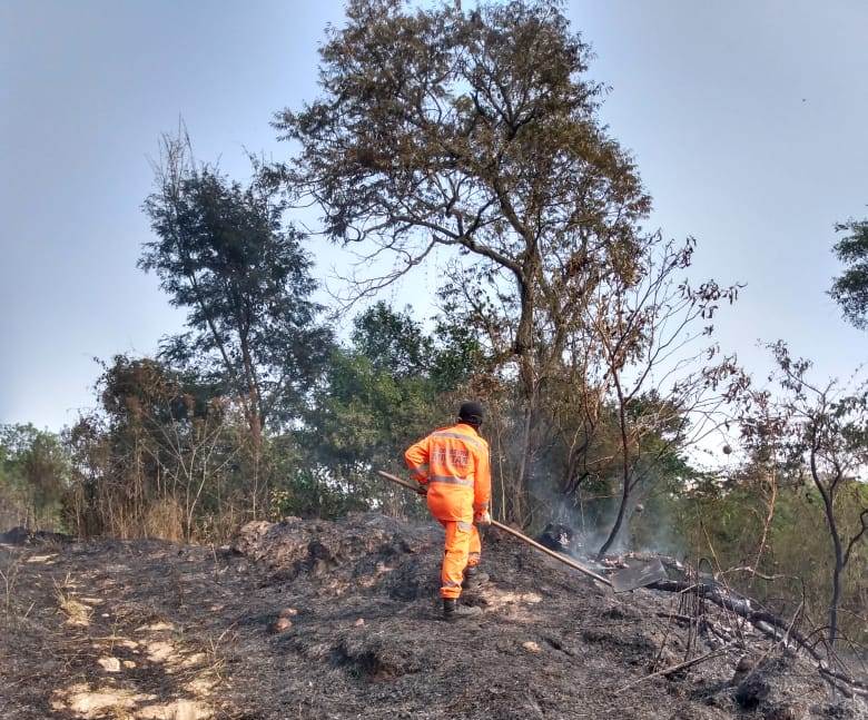 Incêndio ameaça residências no bairro Eucisa